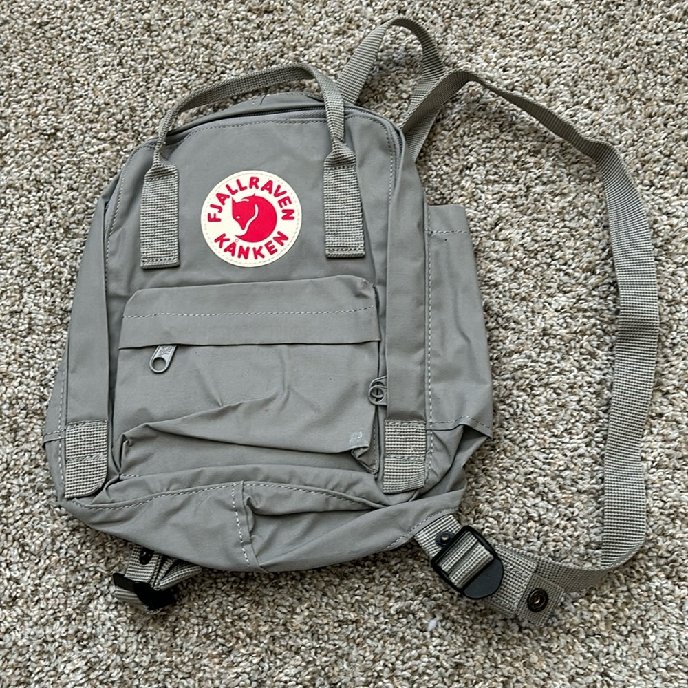 Fjallraven grey mini backpack never used great condition
